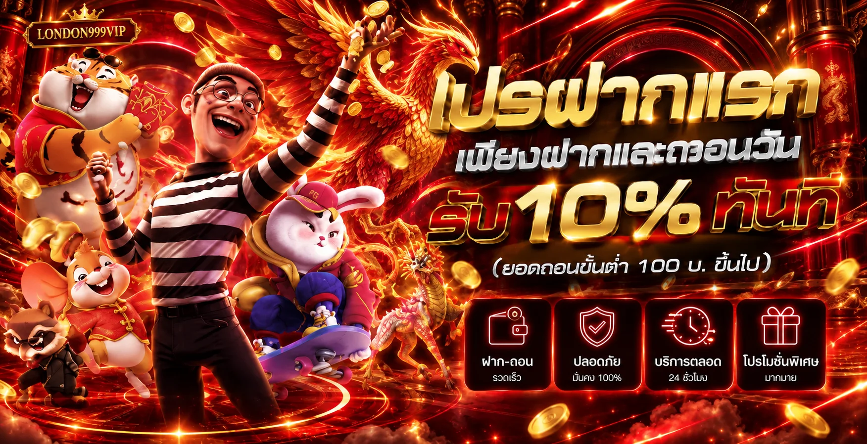 โปรแนะนำเพื่อน LONDON999VIP รับเครดิตเพิ่ม